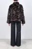 Upcycled Fox Fur Patchwork Jacket in Gray sold by Pologeorgis