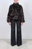 Upcycled Fox Fur Patchwork Jacket in Gray sold by Pologeorgis