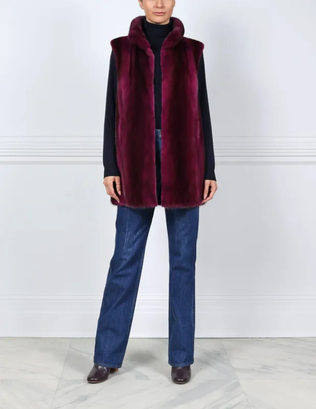 Violet Mink Fur Vest sold by Pologeorgis