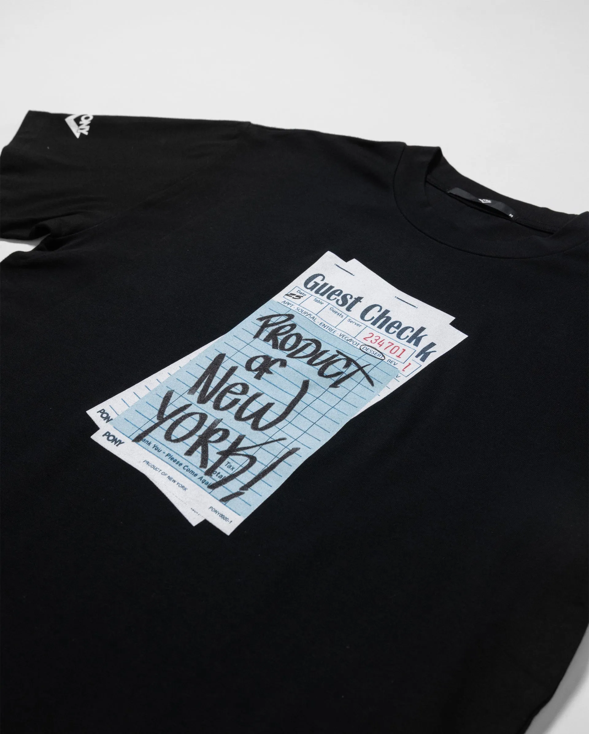 GUEST CHECK BLACK TEE sold by Pony product image thumbnail 2