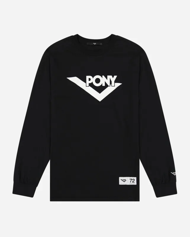 BLACK CLASSICS LOCKUP LONG SLEEVE T-SHIRT made by Pony
