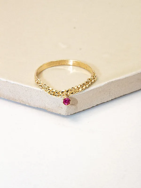 Gem Gourmet Chain Ring sold by POPPY FINCH