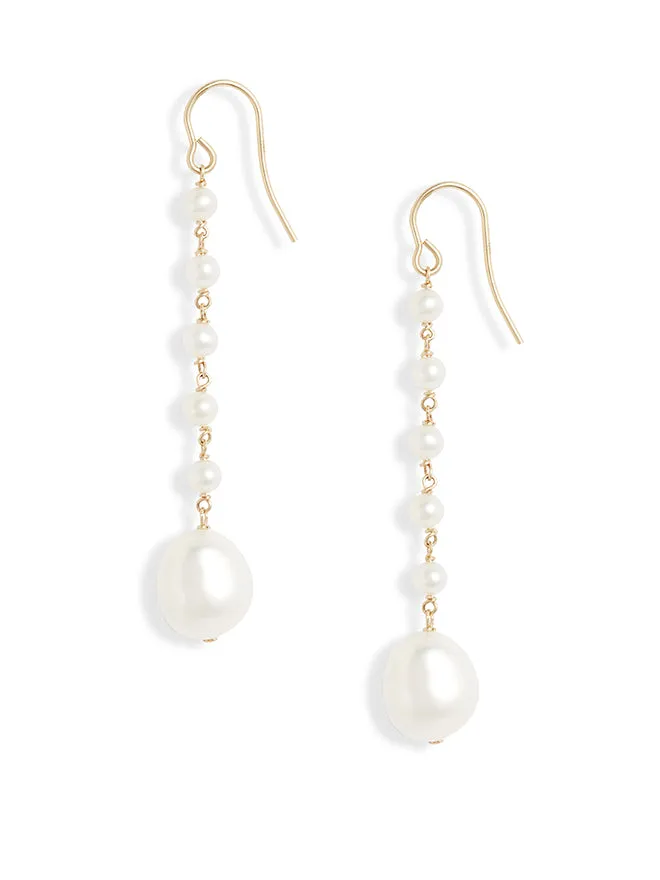 Baroque Pearls Drop Earrings sold by POPPY FINCH
