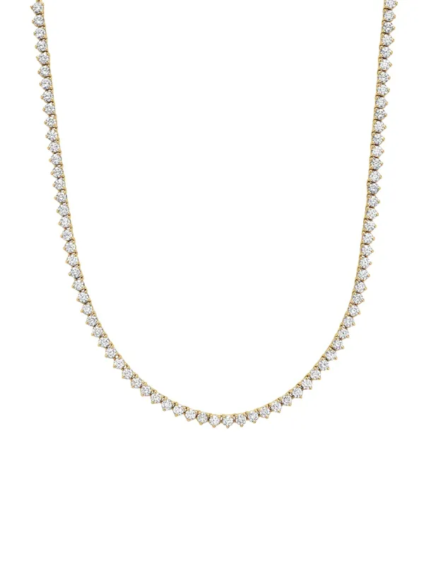 Lab Diamond 3 Prong Tennis Necklace sold by POPPY FINCH