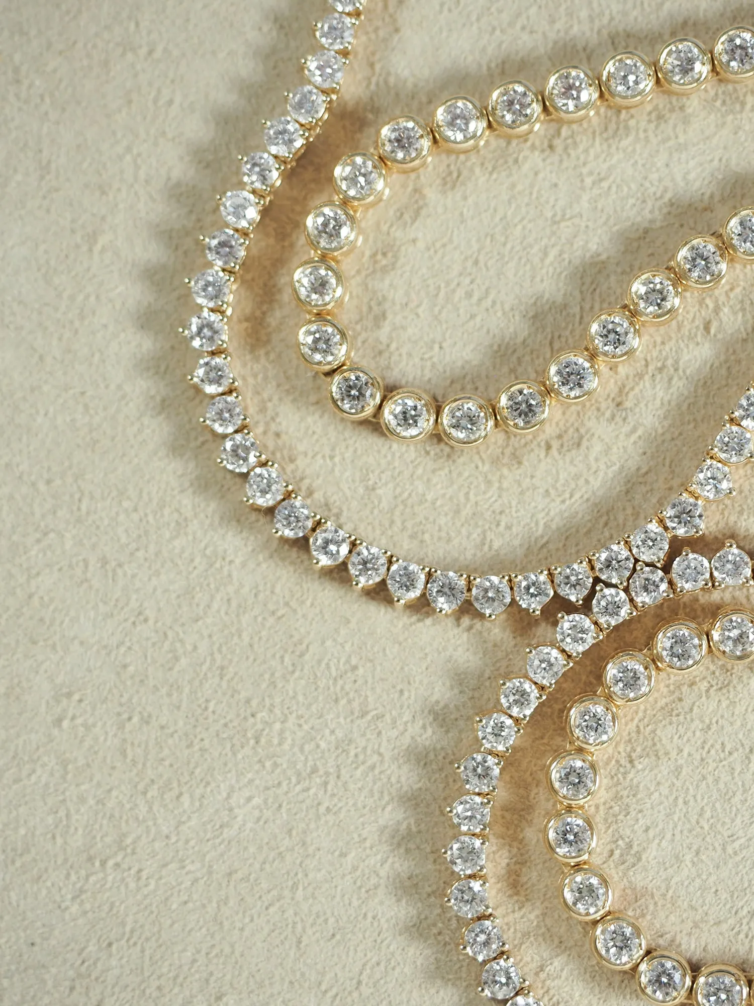 Lab Diamond Bezel Tennis Necklace sold by POPPY FINCH product image thumbnail 3