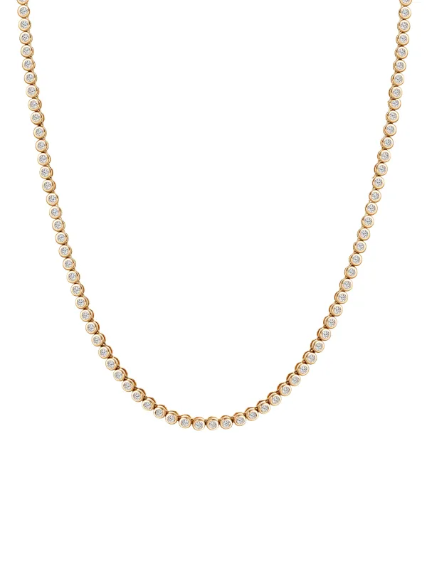 Lab Diamond Bezel Tennis Necklace sold by POPPY FINCH
