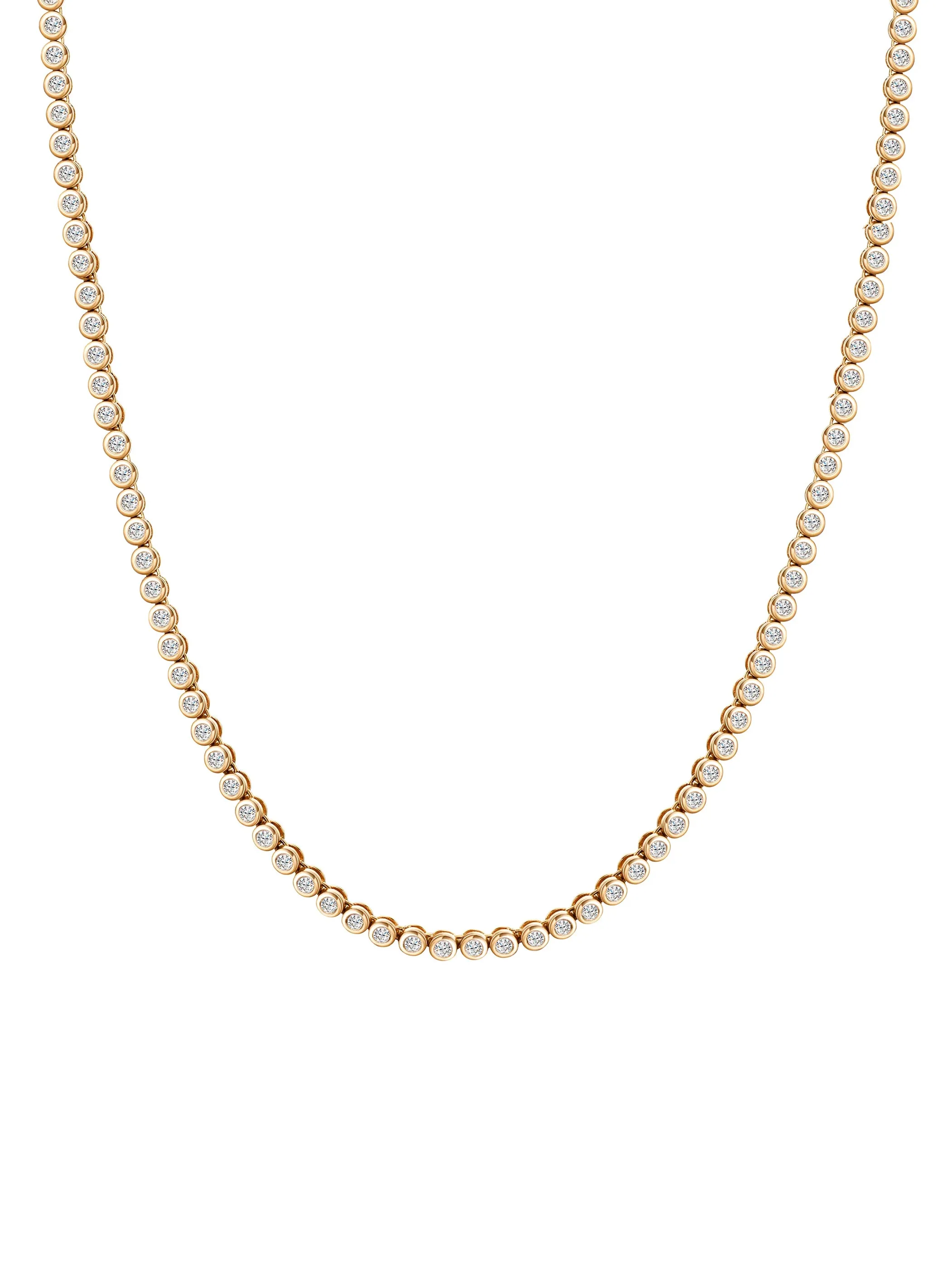 Lab Diamond Bezel Tennis Necklace sold by POPPY FINCH