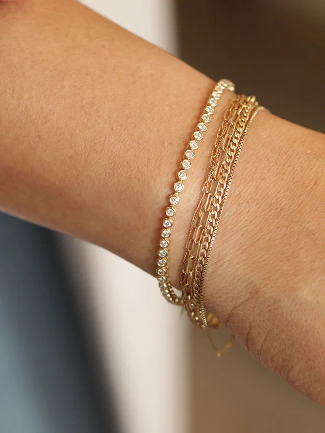 Bezel Lab Diamond Tennis Bracelet Small sold by POPPY FINCH product image thumbnail 2