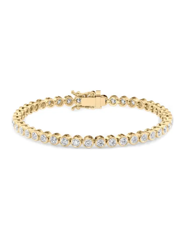 Bezel Lab Diamond Tennis Bracelet Small sold by POPPY FINCH