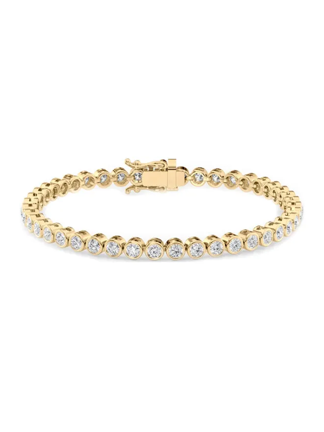 Bezel Lab Diamond Tennis Bracelet Small sold by POPPY FINCH