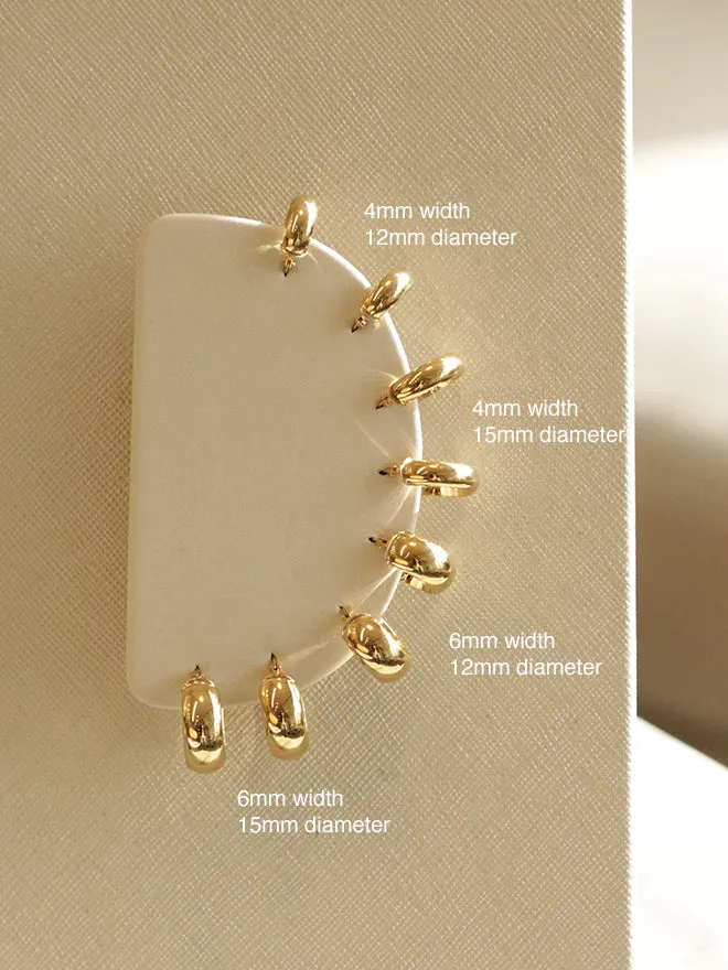 6mm Chunky Gold Huggies sold by POPPY FINCH product image thumbnail 5