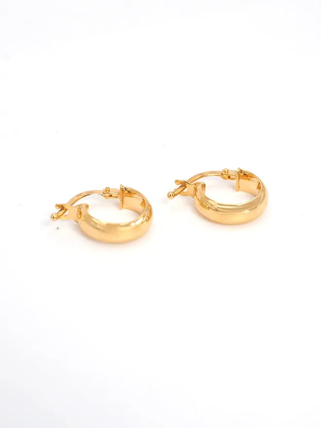 4mm Gold Huggies sold by POPPY FINCH product image thumbnail 3