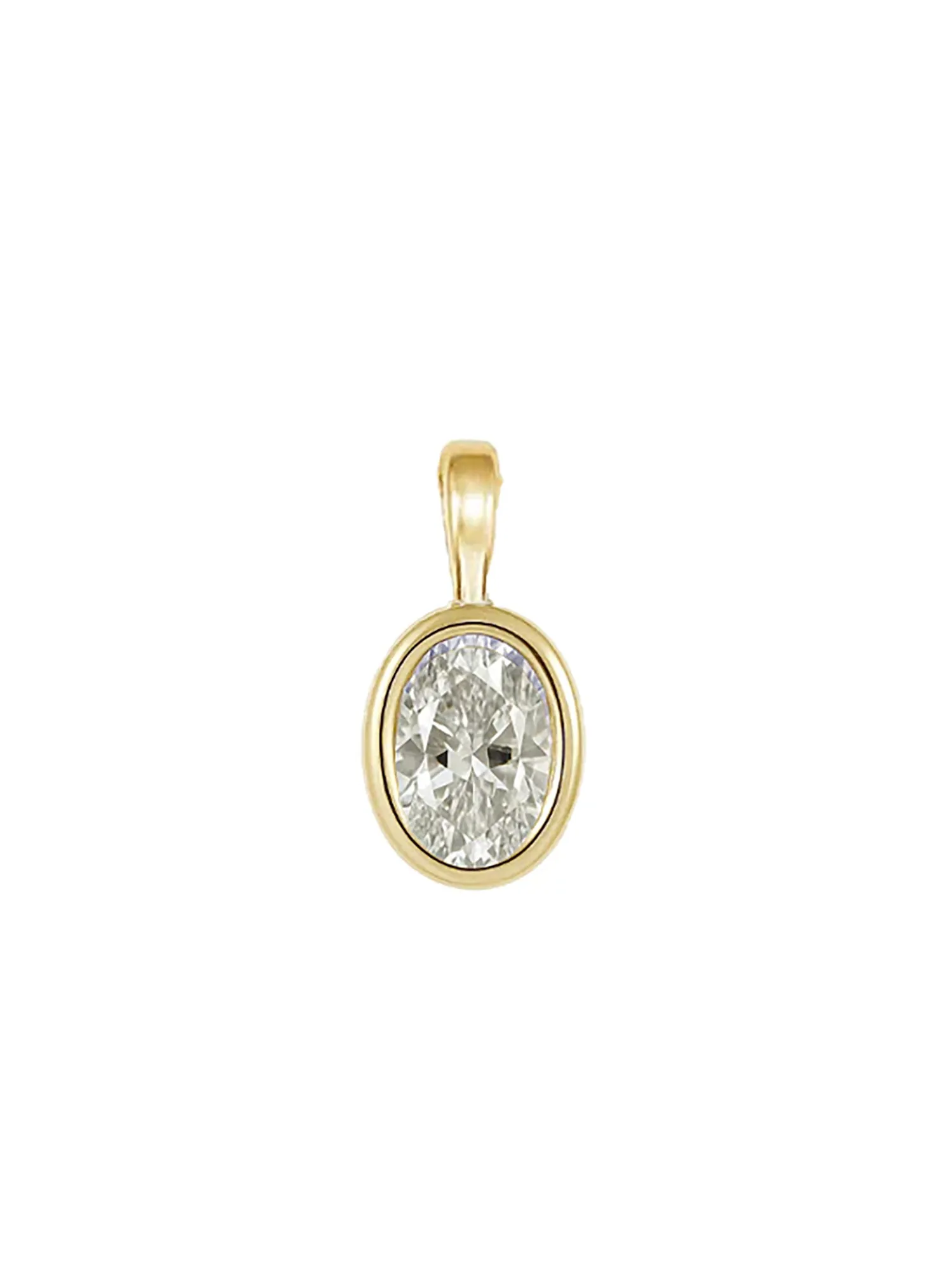 Oval Lab Diamond Pendant sold by POPPY FINCH