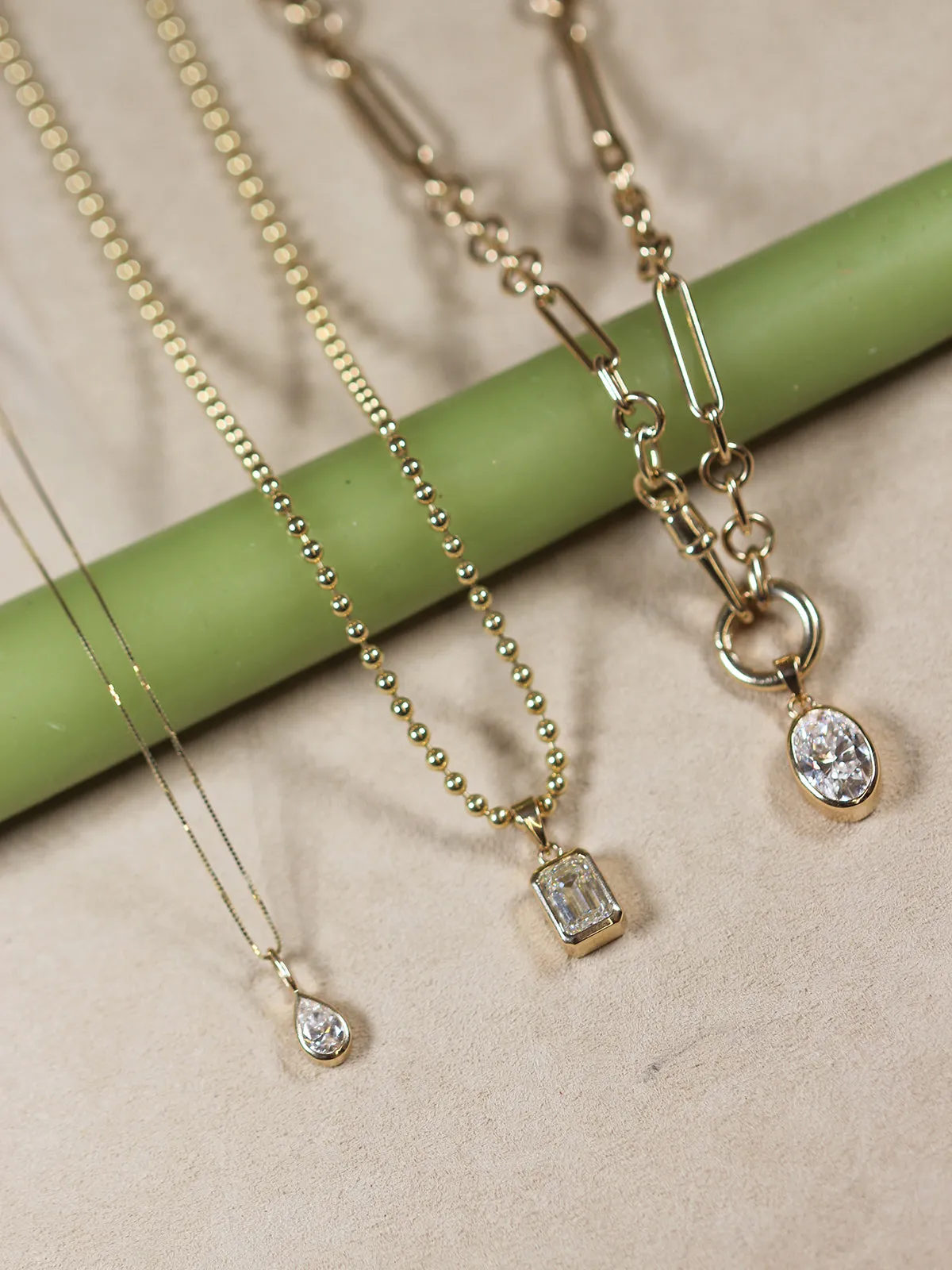 Oval Lab Diamond Pendant sold by POPPY FINCH product image thumbnail 5