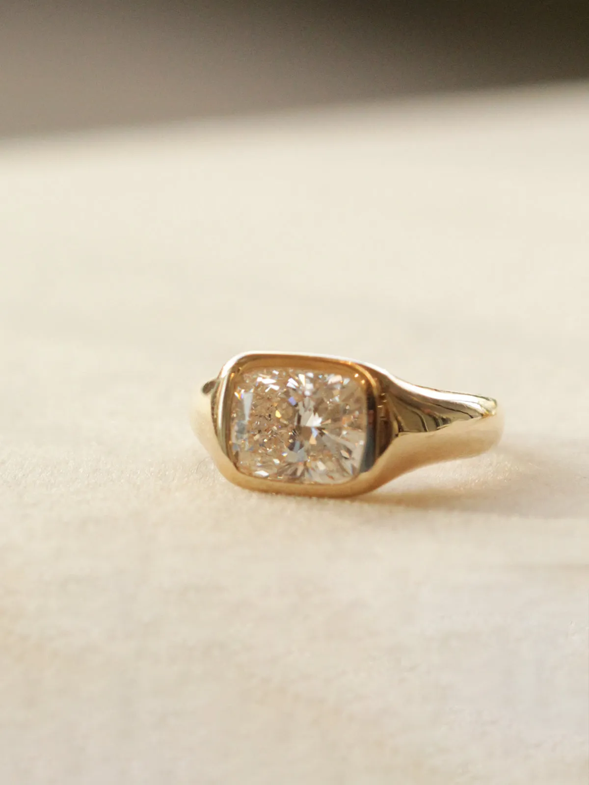 Bela Diamond Signet Ring sold by POPPY FINCH product image thumbnail 2