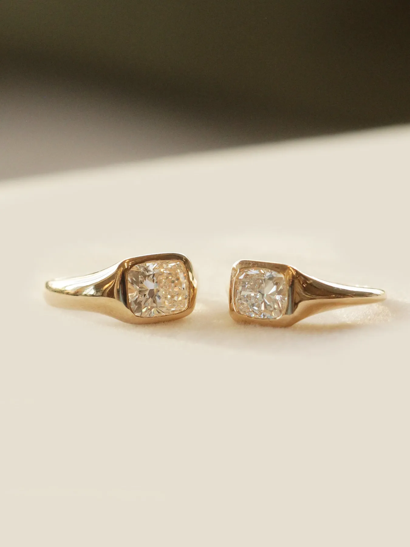 Bela Diamond Signet Ring sold by POPPY FINCH product image thumbnail 3