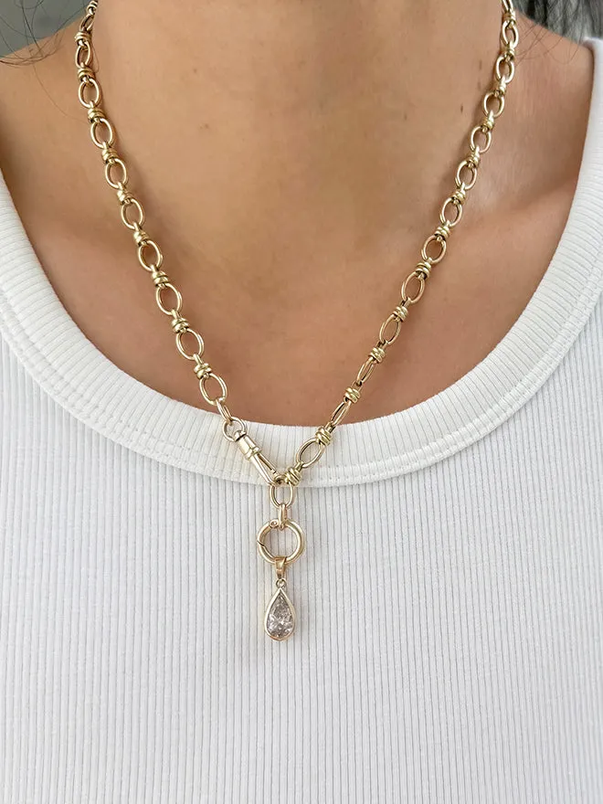 Large Oval Link Chain with Swivel & Charm Clasp sold by POPPY FINCH product image thumbnail 5