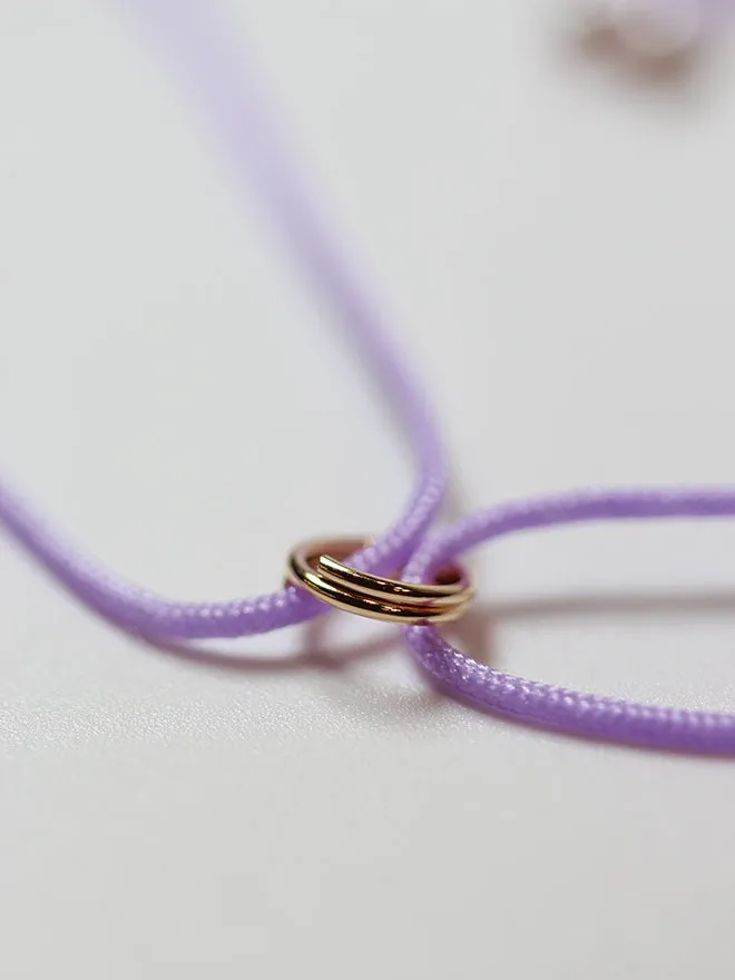 Cord Charm Bracelet Purple sold by POPPY FINCH product image thumbnail 2