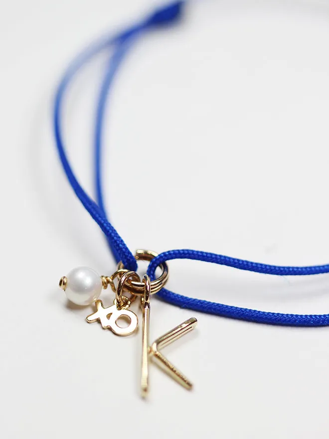 Cord Charm Bracelet Blue sold by POPPY FINCH product image thumbnail 3
