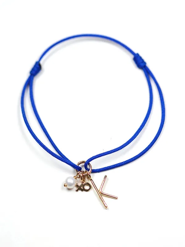 Cord Charm Bracelet Blue sold by POPPY FINCH