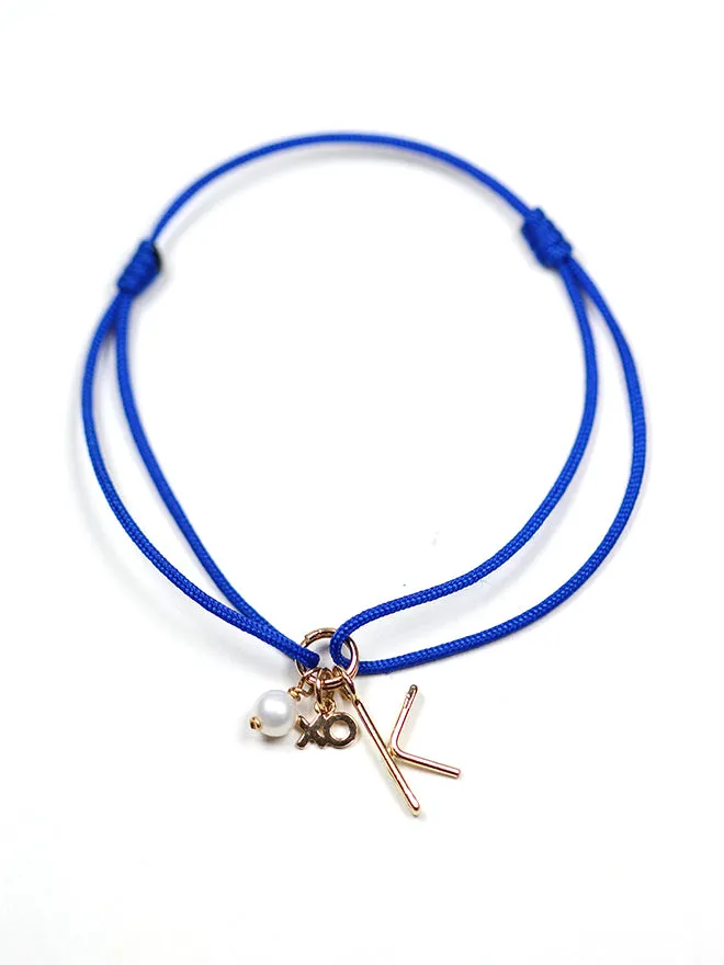 Cord Charm Bracelet Blue sold by POPPY FINCH