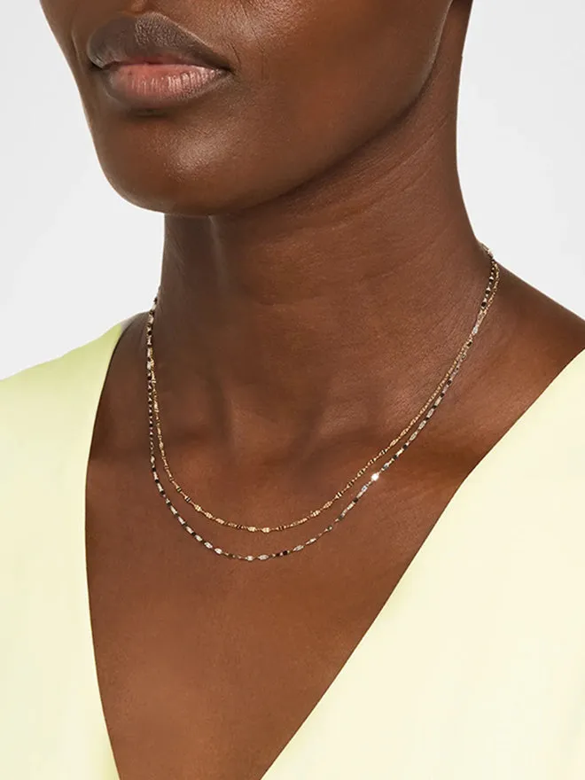 18K Platinum Layered Necklace sold by POPPY FINCH product image thumbnail 2