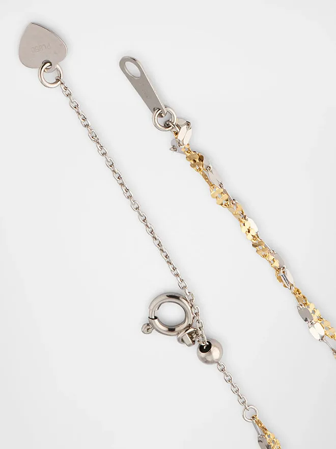 18K Platinum Layered Necklace sold by POPPY FINCH product image thumbnail 4
