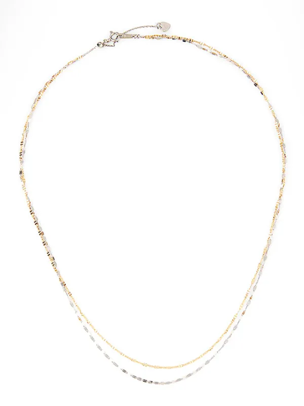18K Platinum Layered Necklace made by POPPY FINCH
