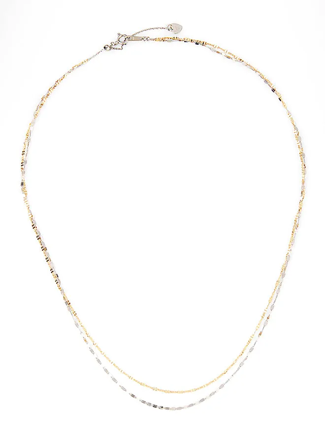 18K Platinum Layered Necklace sold by POPPY FINCH