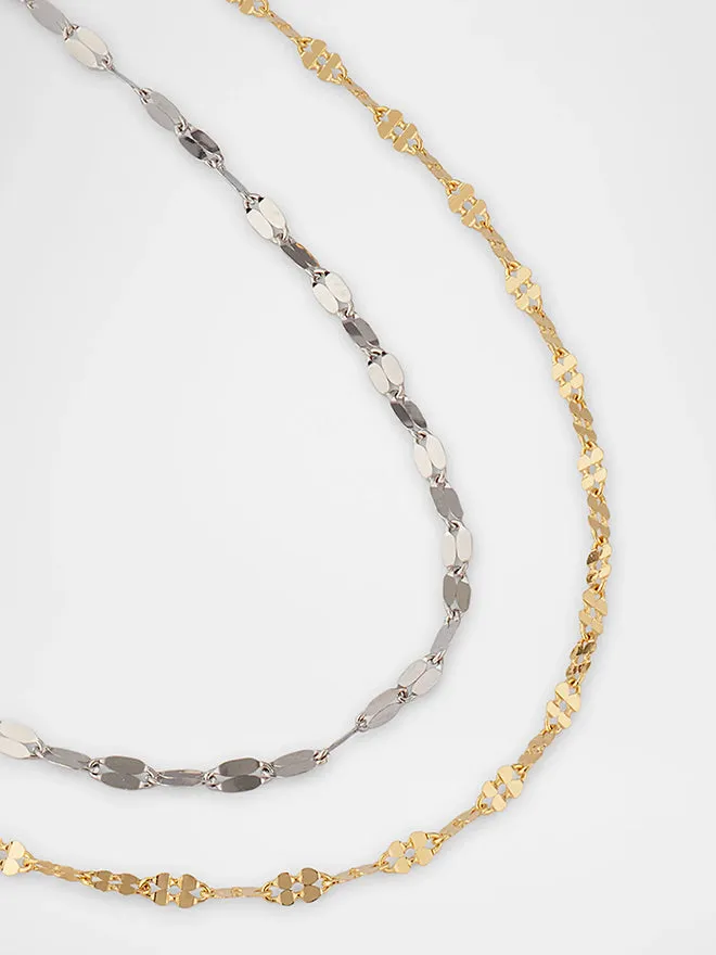 18K Platinum Layered Necklace sold by POPPY FINCH product image thumbnail 3