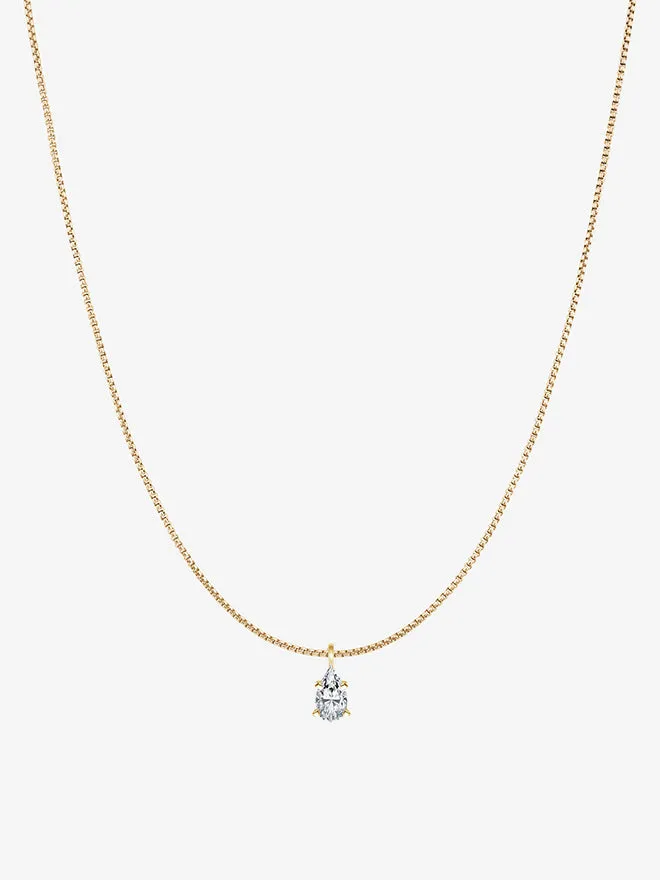 Ultra-Fine Petite Lab Diamond Pendant Necklace sold by POPPY FINCH product image thumbnail 3