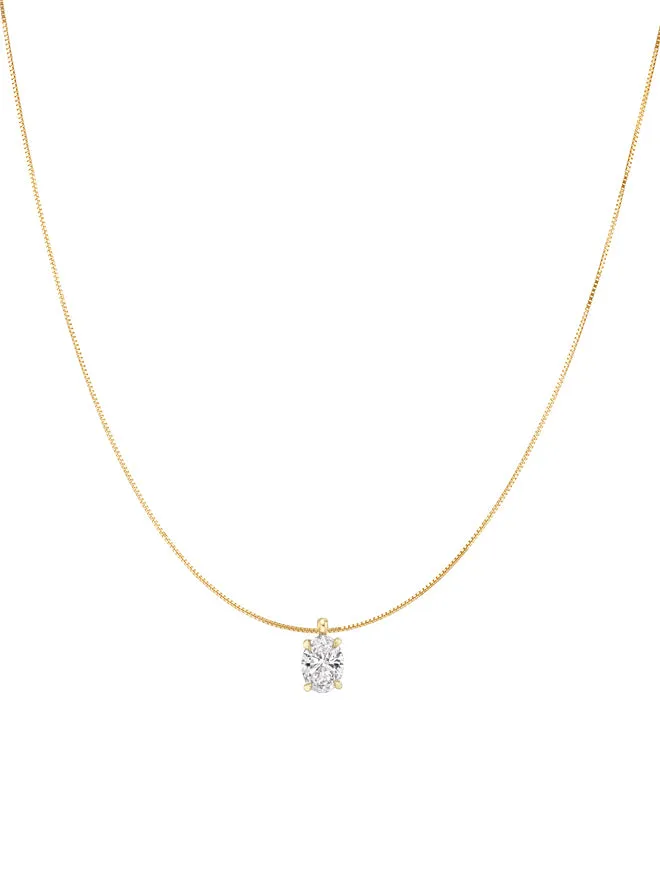 Ultra-Fine Petite Lab Diamond Pendant Necklace sold by POPPY FINCH product image thumbnail 5