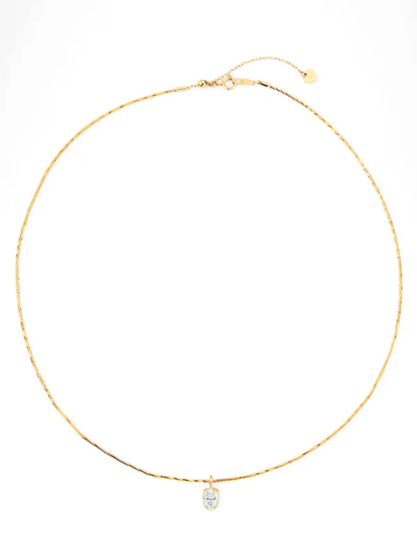 18K Oval Lab Diamond Collar Necklace sold by POPPY FINCH