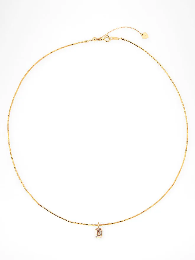 18K Emerald Cut Lab Diamond Collar Necklace sold by POPPY FINCH