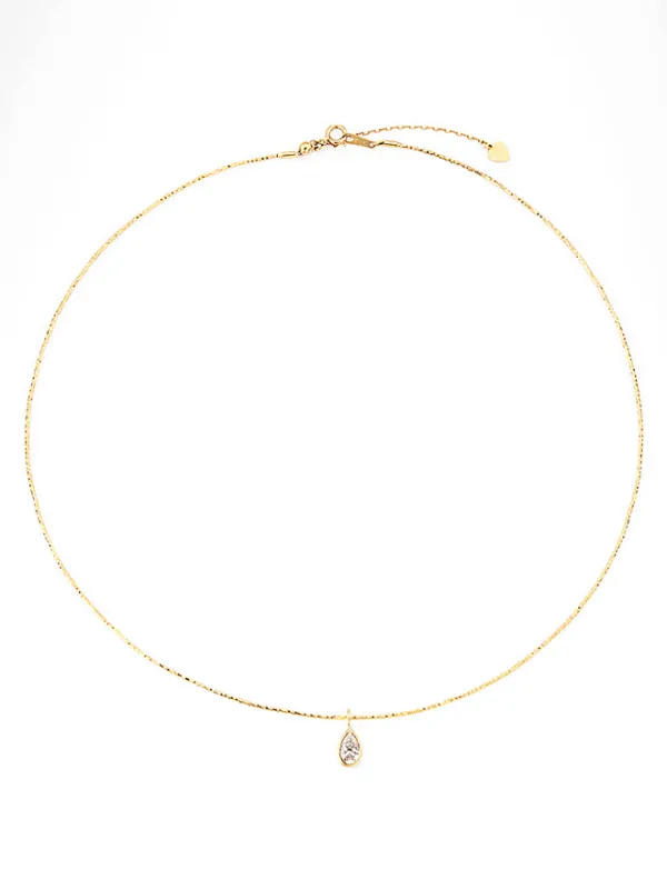 18K Pear Cut Lab Diamond Collar Necklace sold by POPPY FINCH