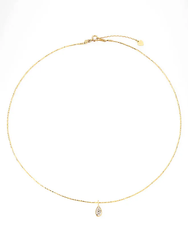 18K Pear Cut Lab Diamond Collar Necklace sold by POPPY FINCH