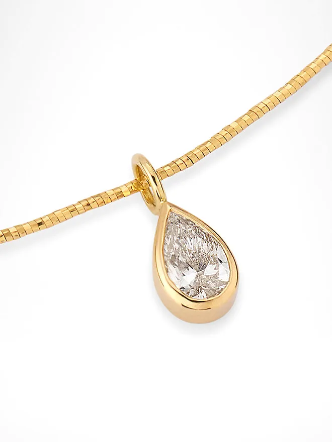 18K Pear Cut Lab Diamond Collar Necklace sold by POPPY FINCH product image thumbnail 2
