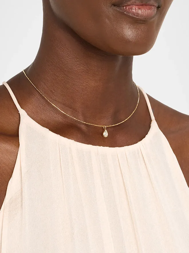 18K Pear Cut Lab Diamond Collar Necklace sold by POPPY FINCH product image thumbnail 3