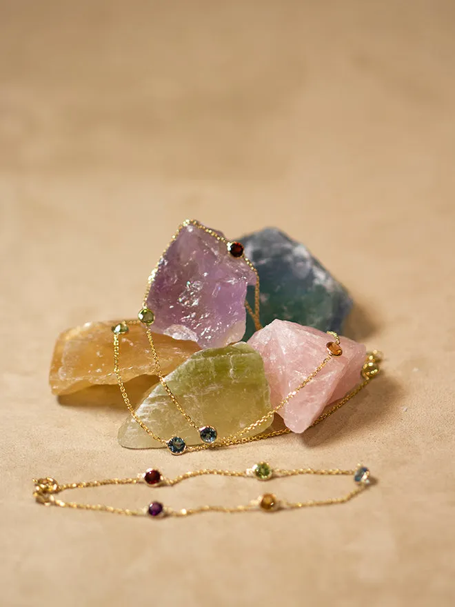Rainbow Gemstone Necklace sold by POPPY FINCH product image thumbnail 3