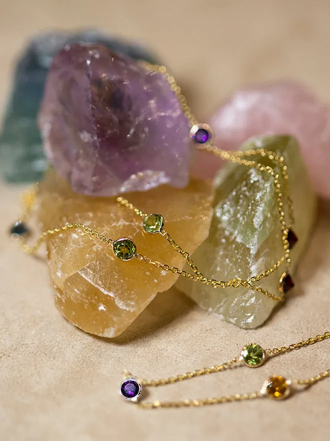 Rainbow Gemstone Necklace sold by POPPY FINCH product image thumbnail 2