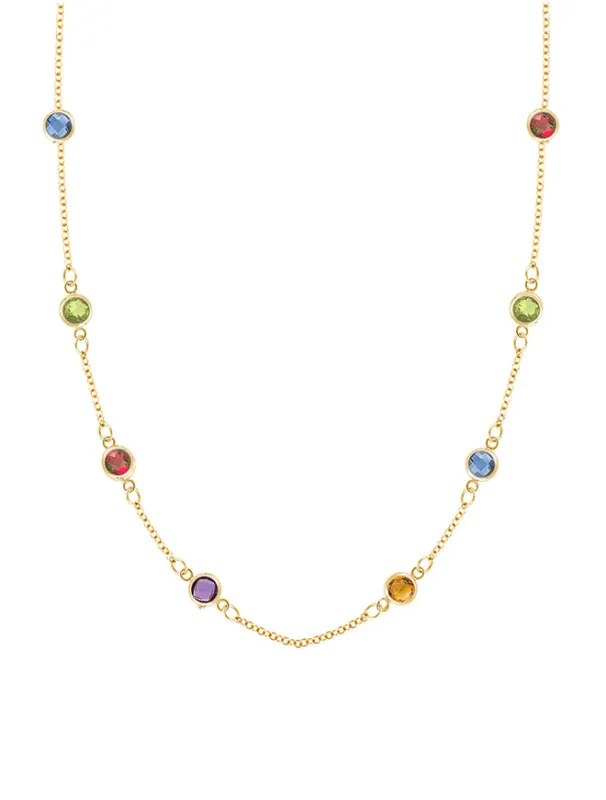 Rainbow Gemstone Necklace sold by POPPY FINCH
