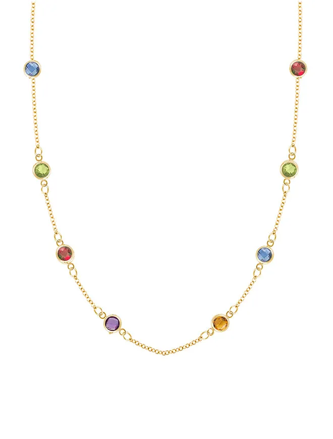 Rainbow Gemstone Necklace sold by POPPY FINCH