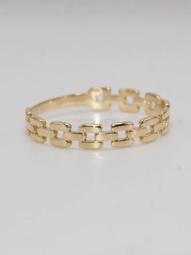 Square Link Ring sold by POPPY FINCH product image thumbnail 3