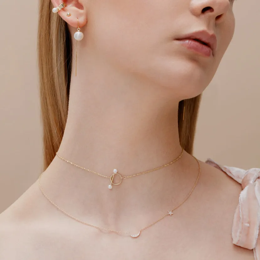 Pearl Toggle Necklace sold by POPPY FINCH product image thumbnail 2