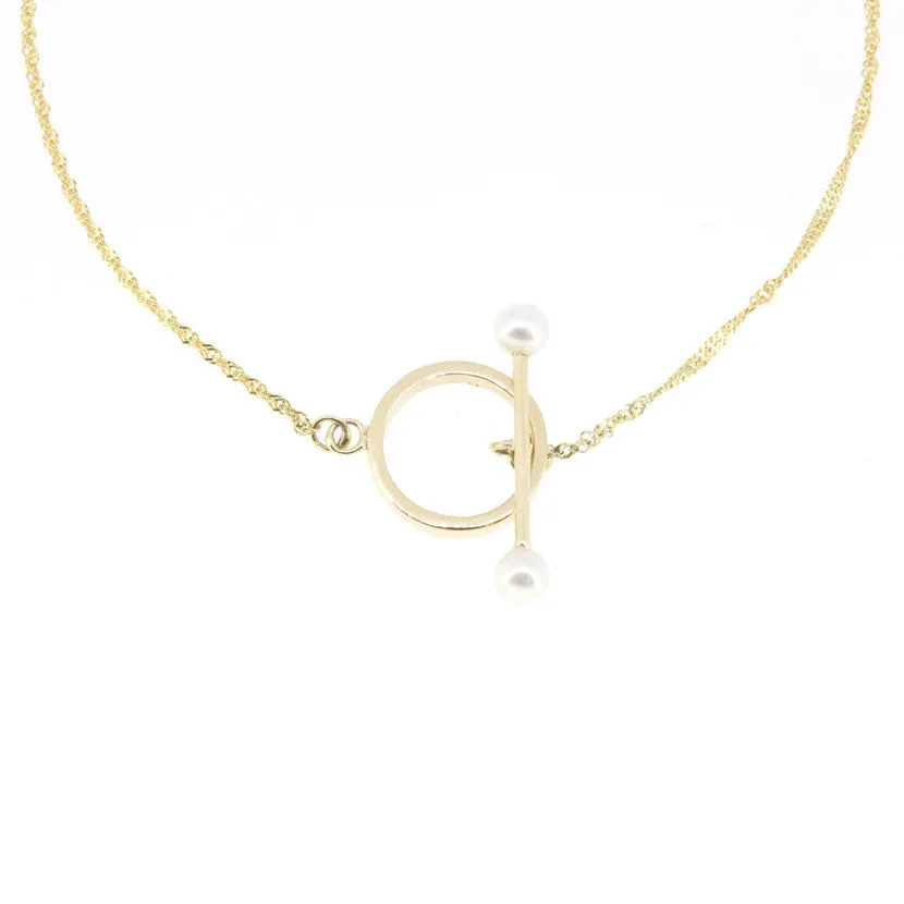 Pearl Toggle Necklace sold by POPPY FINCH