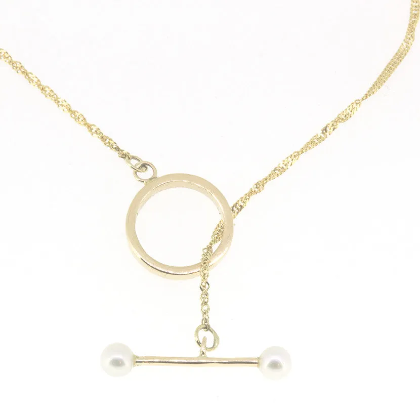 Pearl Toggle Necklace sold by POPPY FINCH product image thumbnail 3