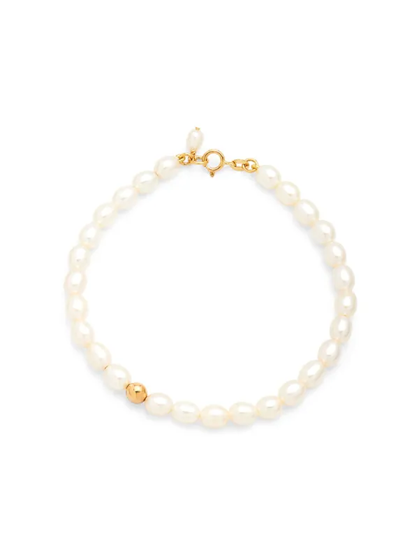 Pearl Gold Nugget Bracelet sold by POPPY FINCH