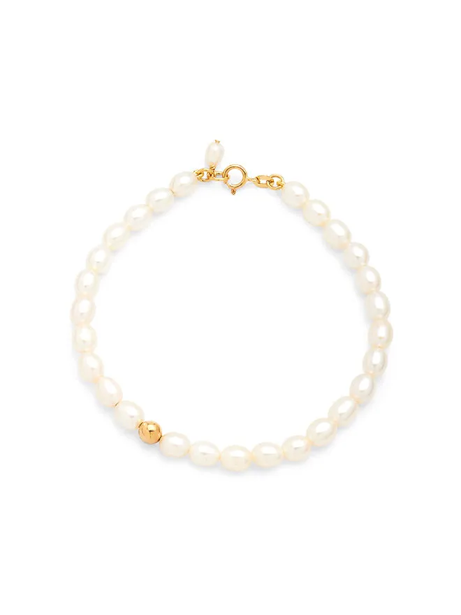 Pearl Gold Nugget Bracelet sold by POPPY FINCH