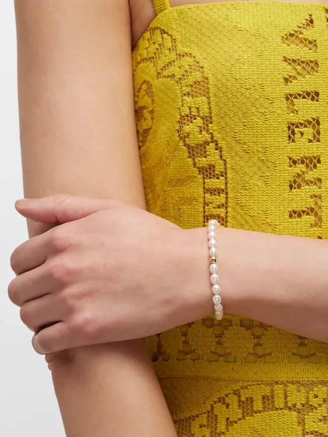 Pearl Gold Nugget Bracelet sold by POPPY FINCH product image thumbnail 2