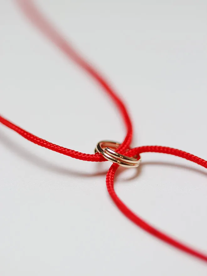 Cord Charm Bracelet Red sold by POPPY FINCH product image thumbnail 2